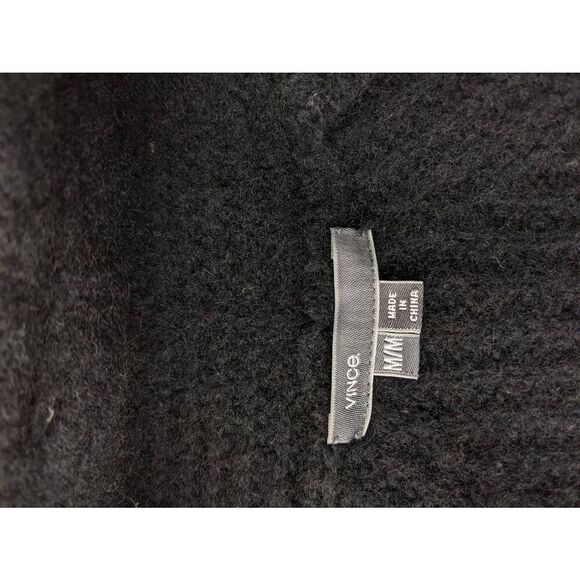 Vince Black Yak Wool Blend Knitted Open Front Cardigan w Pockets Size M Medium - Picture 4 of 9